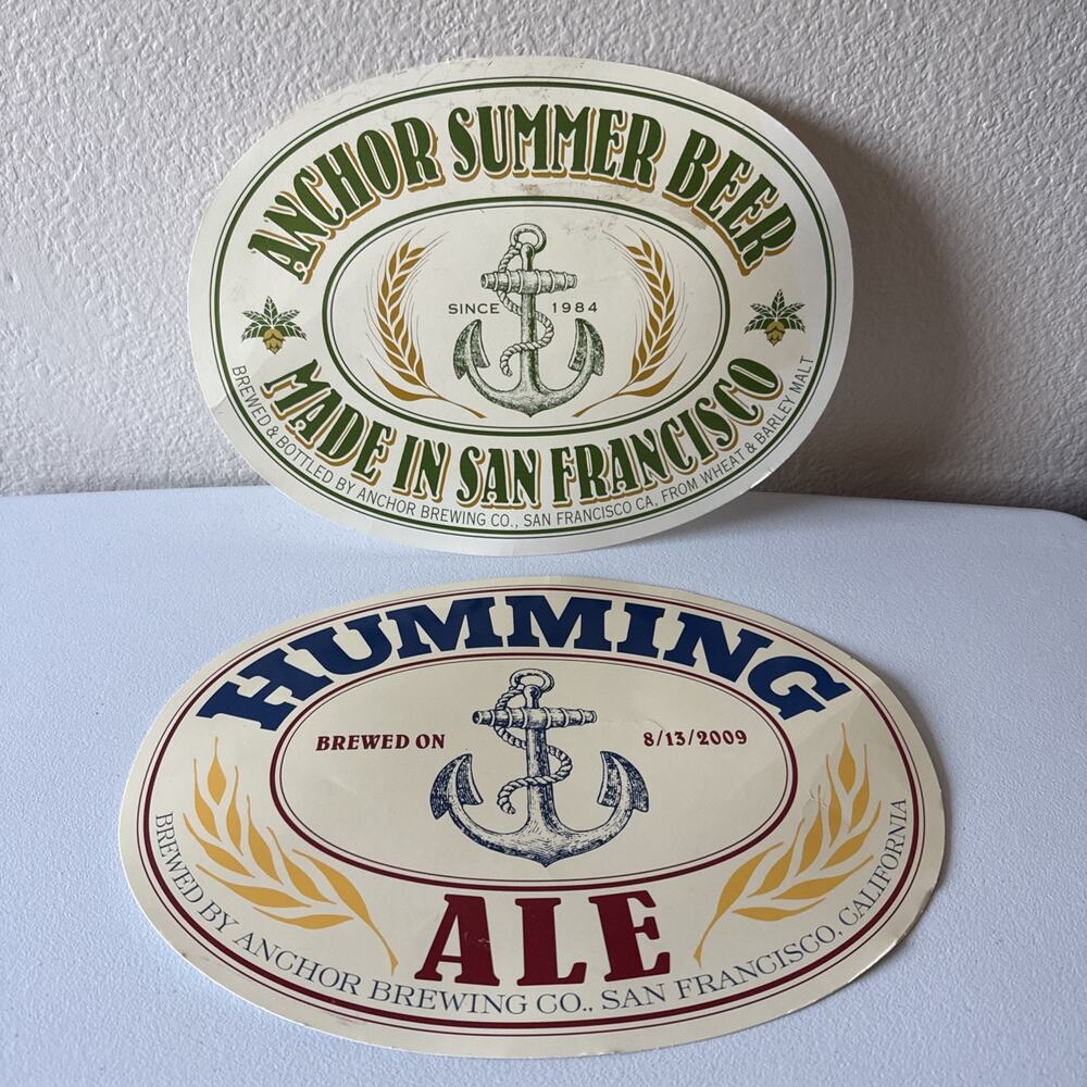 Anchor Summer Ale Beer Anchor Brewing Company San Francisco Paper Signs